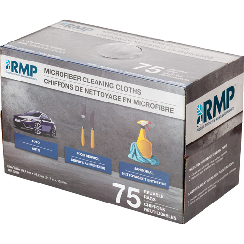 Chiffons lavables pour le nettoyage, Microfibre, Blanc Seaboard Timber Mart