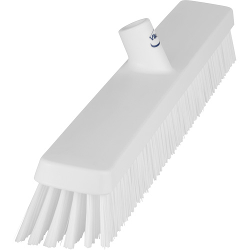 Heavy-Duty Push Broom, Fine/Stiff Bristles, 24", White Seaboard Timber Mart