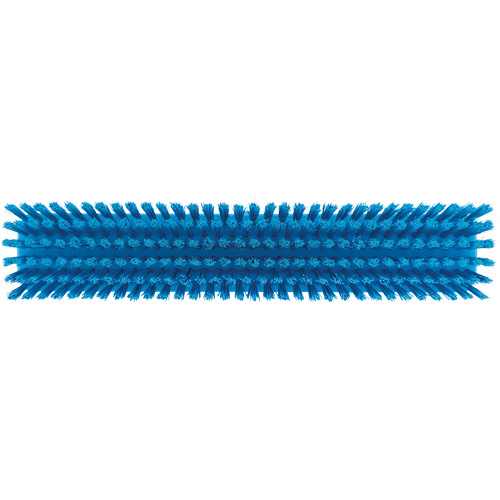 Push Broom Head, Fine/Stiff Bristles, 16-1/2", Polyester/Polypropylene, Blue Seaboard Timber Mart