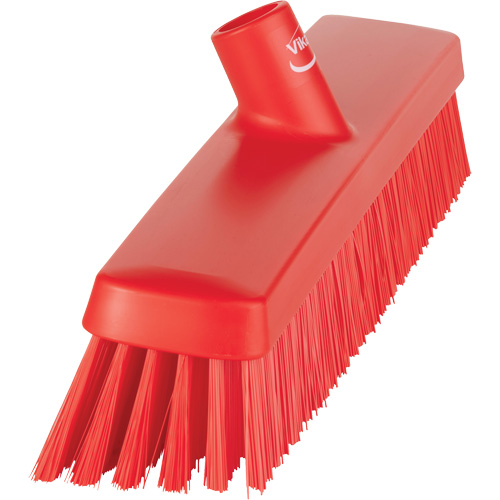 Push Broom Head, Fine/Stiff Bristles, 16-1/2", Polyester/Polypropylene, Red Seaboard Timber Mart