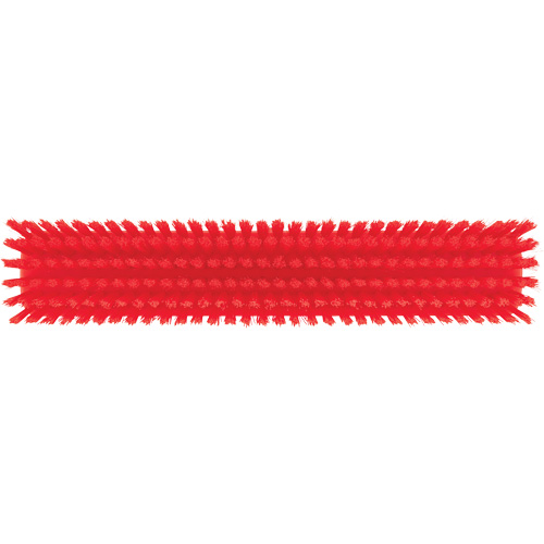 Push Broom Head, Fine/Stiff Bristles, 16-1/2", Polyester/Polypropylene, Red Seaboard Timber Mart