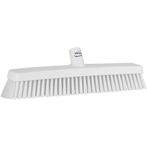 Push Broom Head, Fine/Stiff Bristles, 16-1/2", Polyester/Polypropylene, White Seaboard Timber Mart