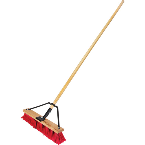 Balai-brosse &agrave; manche renforc&eacute;, 18", Moyen, Soies PVC Seaboard Timber Mart
