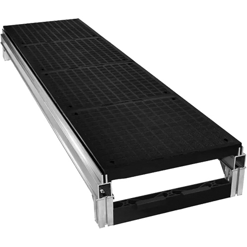 Trousse de plateforme de travail modulaire en aluminium lisse FOUNDATION, 18" la x 72" pr, Capacit&eacute; de 400 lb, Enti&egrave;rement soud&eacute; Seaboard Timber Mart
