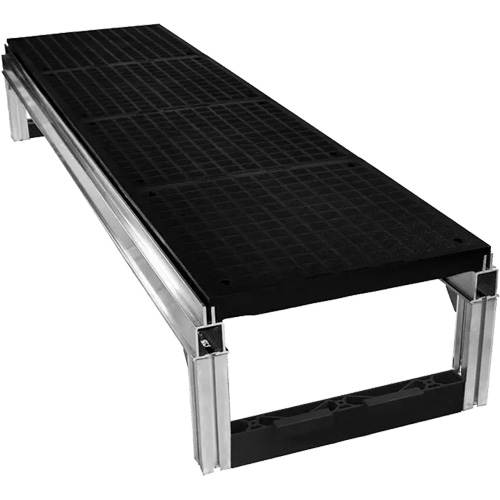FOUNDATION Smooth Modular Aluminum Work Platform Kit, 18" W x 72" D, 400 lbs. Capacity, All-Welded Seaboard Timber Mart
