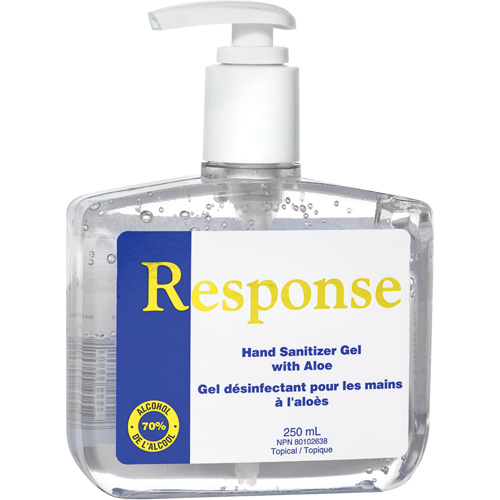 Response&reg; Hand Sanitizer Gel with Aloe, 250 ml, Pump Bottle, 70% Alcohol Seaboard Timber Mart