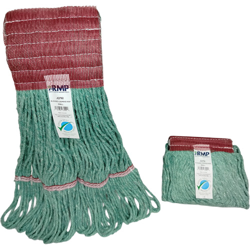 Wide-Band Mop Head, Antimicrobial/Floor Finishing/Specialty, Cotton/Rayon/Synthetic, Loop Style Seaboard Timber Mart
