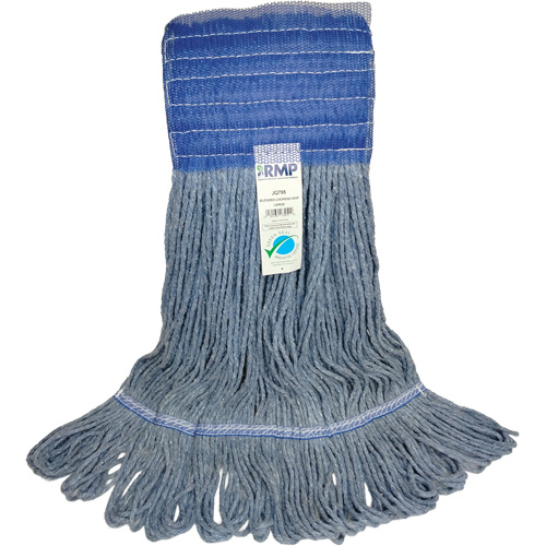 Wide-Band Mop Head, Antimicrobial/Floor Finishing/Specialty, Cotton/Rayon/Synthetic, Loop Style Seaboard Timber Mart