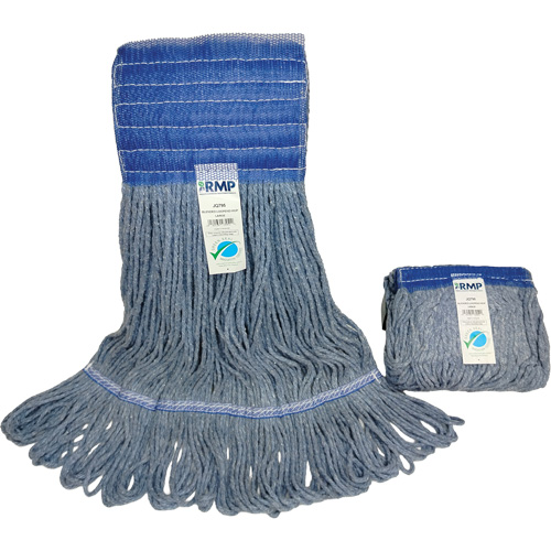 Wide-Band Mop Head, Antimicrobial/Floor Finishing/Specialty, Cotton/Rayon/Synthetic, Loop Style Seaboard Timber Mart