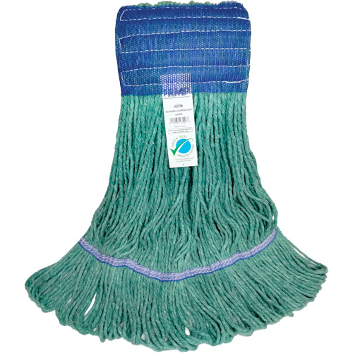 Wide-Band Mop Head, Antimicrobial/Floor Finishing/Specialty, Cotton/Rayon/Synthetic, Loop Style Seaboard Timber Mart