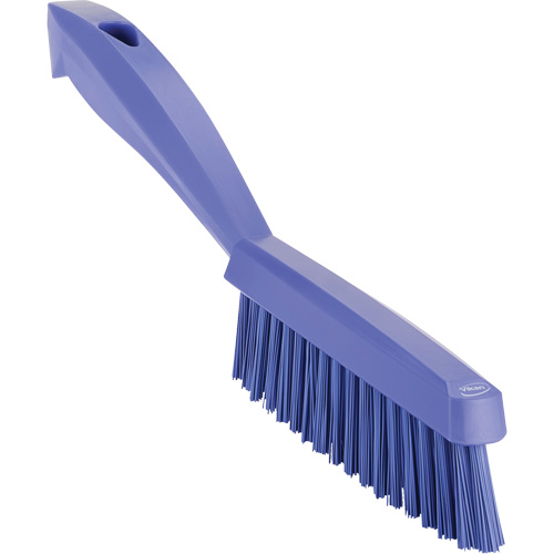 Narrow Hand Brush with Short Handle, Extra Stiff Bristles, 11-4/5" Long, Purple Seaboard Timber Mart