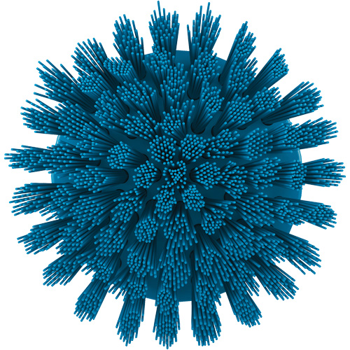 Brosse ronde HyDrive pour perceuse, Soies Tr&egrave;s ferme, Longueur de 3-1/10", Bleu Seaboard Timber Mart