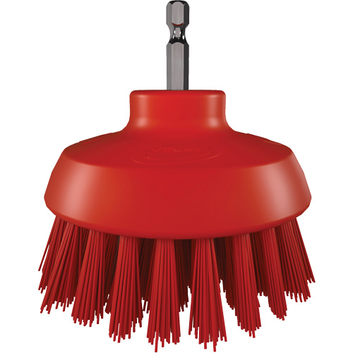 Brosse ronde HyDrive pour perceuse, Soies Tr&egrave;s ferme, Longueur de 3-1/10", Rouge Seaboard Timber Mart