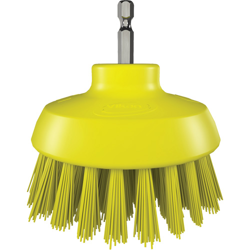 Brosse ronde HyDrive pour perceuse, Soies Tr&egrave;s ferme, Longueur de 3-1/10", Jaune Seaboard Timber Mart