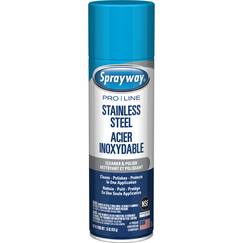 Nettoyant & polis pour acier inoxydable Pro Line, 15 oz, Canette a&eacute;rosol Seaboard Timber Mart