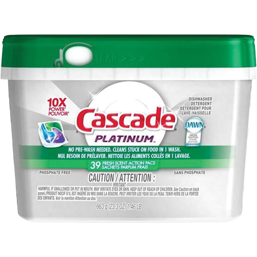 D&eacute;tergent pour lave-vaisselle Platinum ActionPacs, Capsules, 663 g, Fraîcheur Seaboard Timber Mart