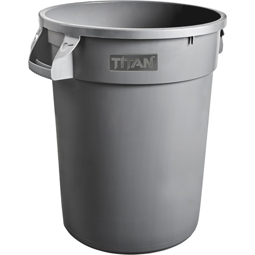 Grey Titan Garbage Container, Plastic, 20 US gal. Seaboard Timber Mart