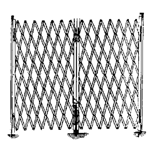 Galvanized Folding Security Gates, Fixed Double Folding, 8' L x 6' H Expanded Seaboard Timber Mart
