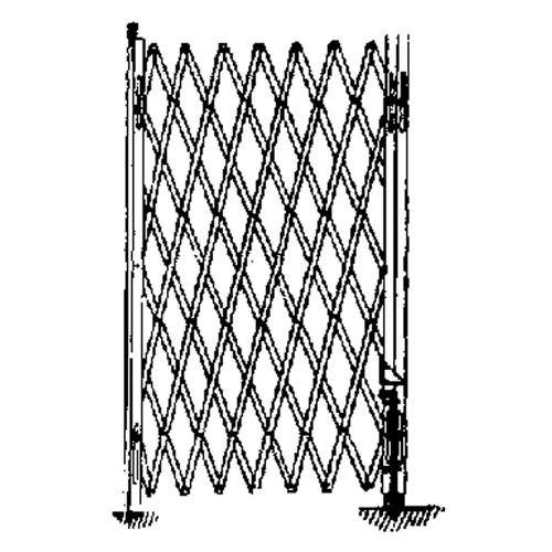 Galvanized Folding Security Gates, Fixed Single Folding, 4' L x 6' H Expanded Seaboard Timber Mart