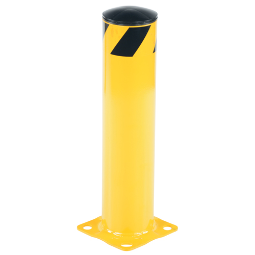 Safety Bollard, Steel, 24" H x 5-1/2" W, Yellow Seaboard Timber Mart