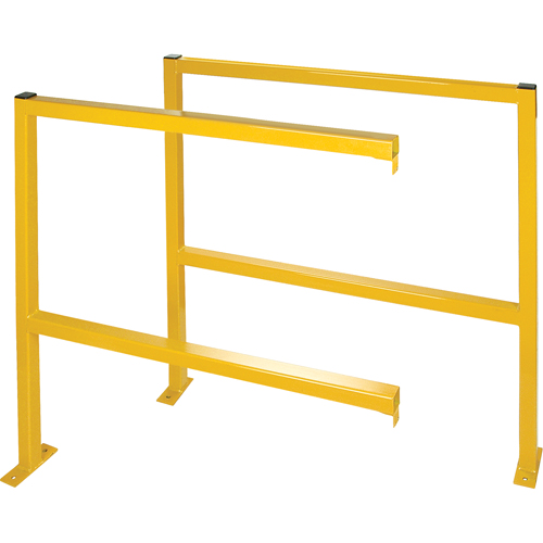 Perimeter Guards - Tubular Style, 48" W x 49-1/2" H, Yellow Seaboard Timber Mart