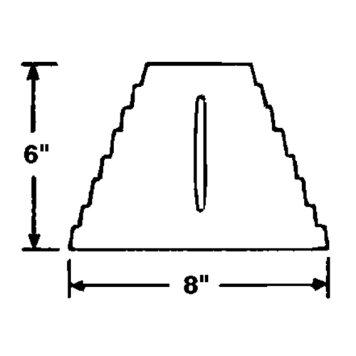Cale de roue, 9" x 8" x 6", Noir Seaboard Timber Mart