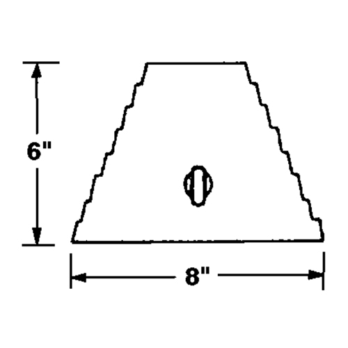 Cale de roue, 9" x 8" x 6", Noir Seaboard Timber Mart