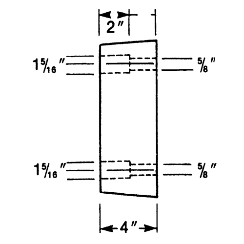 Butoirs de quai en caoutchouc moul&eacute;s, Caoutchouc, 13" la x 4" p x 12" h Seaboard Timber Mart