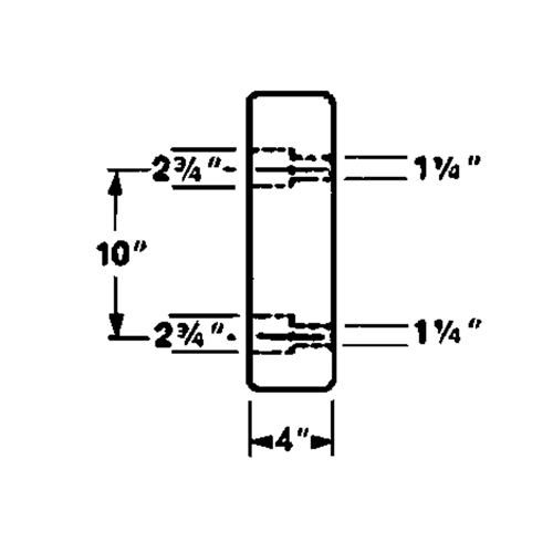 Molded Rubber Dock Guards, Rubber, 18" W x 4" D x 18" H Seaboard Timber Mart