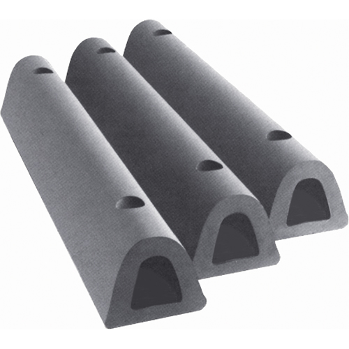 Extruded Rubber Dock Fenders, Rubber, 4-1/2" W x 12" L x 3-3/4" D Seaboard Timber Mart