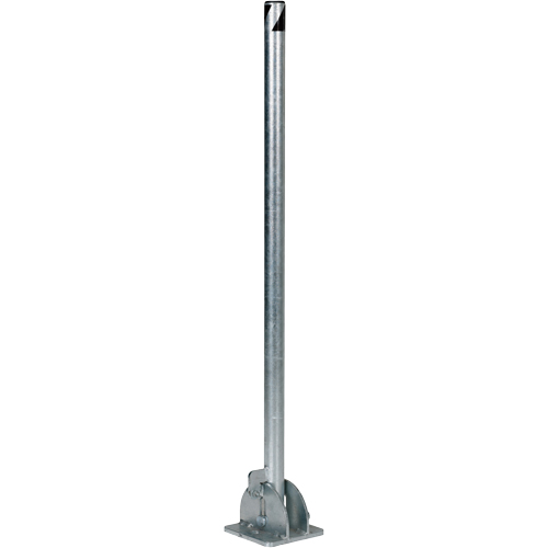 Butoirs repliables, Acier, 42" h x 1-3/4" la, Argent Seaboard Timber Mart