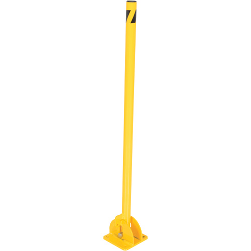 Butoirs repliables, Acier, 42" h x 1-3/4" la, Jaune Seaboard Timber Mart