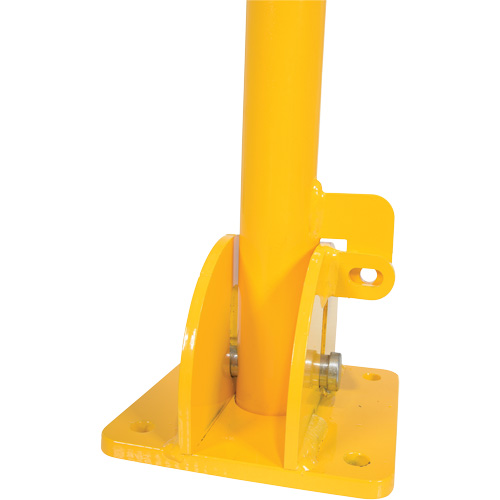 Butoirs repliables, Acier, 42" h x 1-3/4" la, Jaune Seaboard Timber Mart