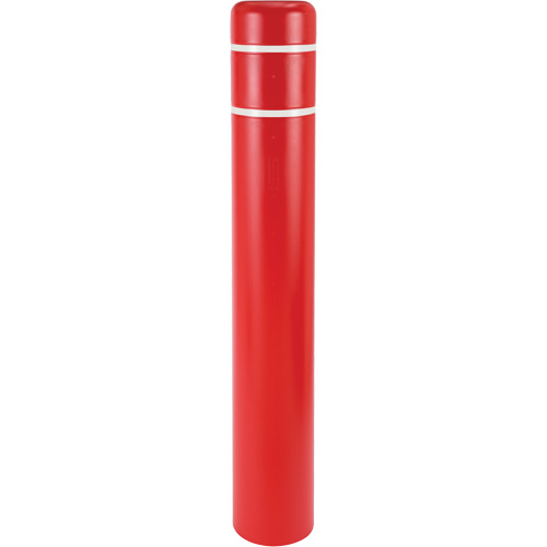 Polyethylene Bollard Covers, 4-1/2" Dia. x 64" L, Red Seaboard Timber Mart