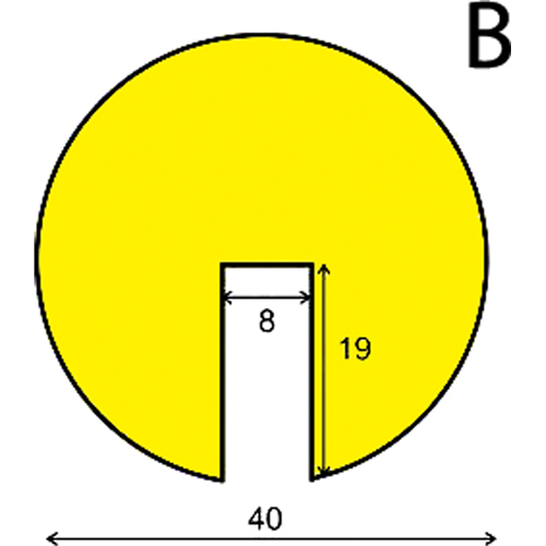 Soft Edge Flexible Warning & Protection Systems, 3.28' (1 m) Long Seaboard Timber Mart