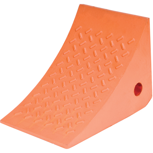 Wheel Chocks, Urethane, Orange, 8" W x 11" D x 8" H Seaboard Timber Mart