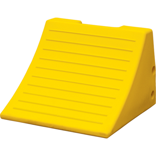 Heavy-Duty Wheel Chocks, Polyurethane, Safety Yellow, 15-1/10" W x 15" D x 11" H Seaboard Timber Mart