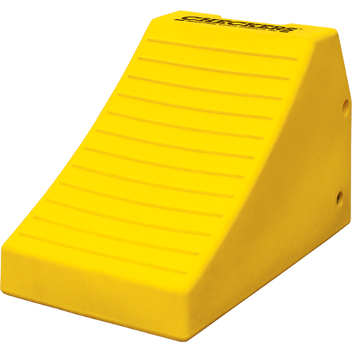 Heavy-Duty Wheel Chocks, Polyurethane, Safety Yellow, 14-1/2" W x 24-3/5" D x 16" H Seaboard Timber Mart