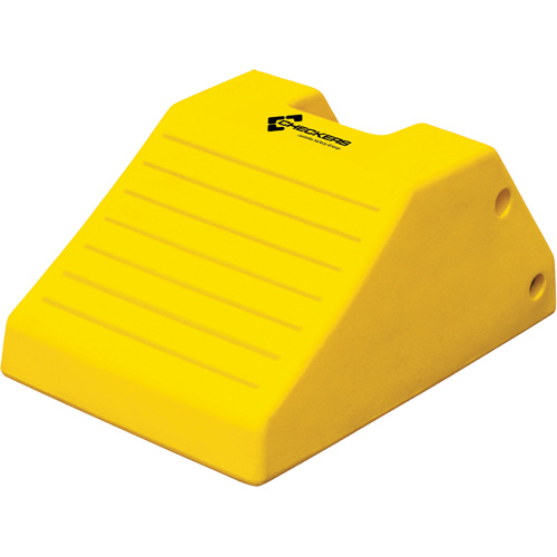 Heavy-Duty Wheel Chocks, Polyurethane, Safety Yellow, 14-9/10" W x 21-9/10" D x 10-3/5" H Seaboard Timber Mart