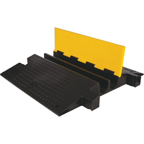 Protecteur de c&acirc;ble &agrave; traverse extr&ecirc;me Yellow Jacket, 2 canaux, 35,75" lo x 42,125" la x 5,125" h Seaboard Timber Mart