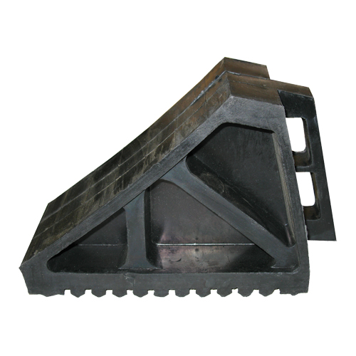 Wheel Chock, 10-5/8" x 7" x 4-1/2", Black Seaboard Timber Mart