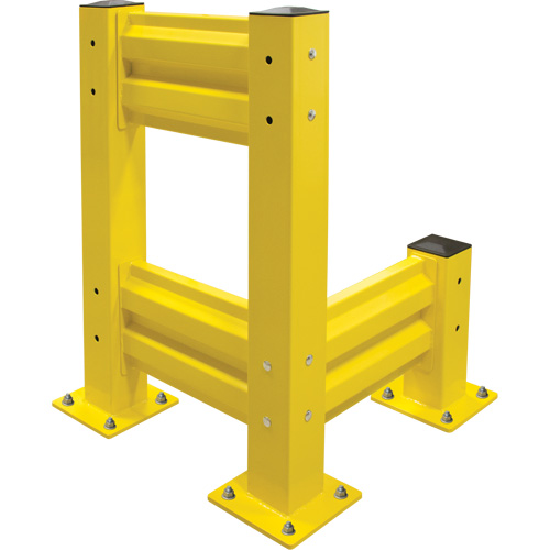 Barri&egrave;re de s&eacute;curit&eacute; de qualit&eacute; industrielle, Acier, 19" lo x 12" h, Jaune s&eacute;curit&eacute; OSHA Seaboard Timber Mart