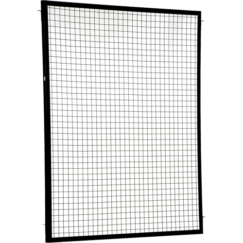 Adjustable Perimeter Guard Panel, 6' H x 5' W, Black Seaboard Timber Mart