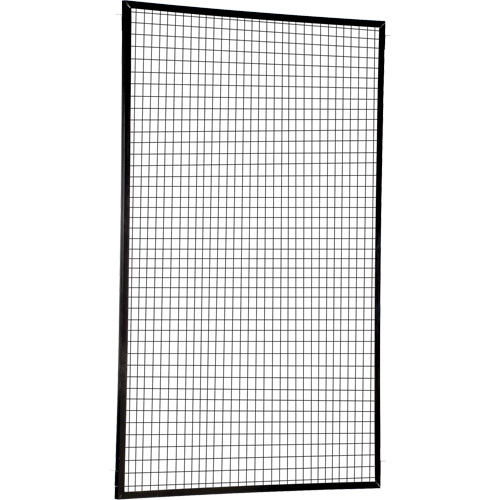 Adjustable Perimeter Guard Panel, 8' H x 5' W, Black Seaboard Timber Mart