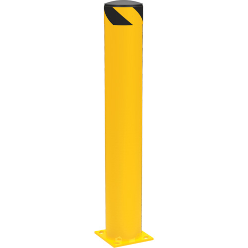 Safety Pipe Bollard, Steel, 42" H x 6-5/8" W, Yellow Seaboard Timber Mart
