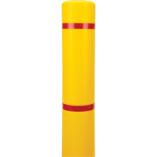 Polyethylene Bollard Cover, 4-1/2" Dia. x 64" L, Red/Yellow Seaboard Timber Mart