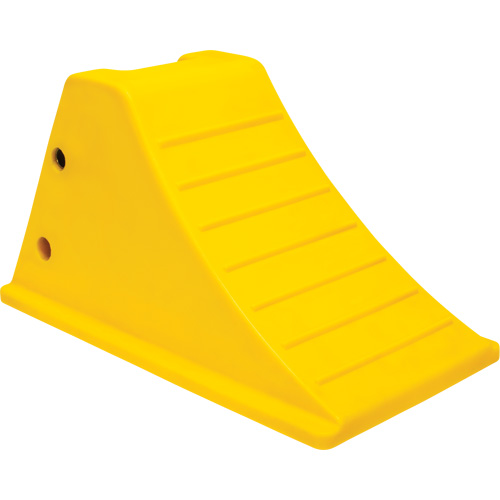 Cales de roue avec surface antid&eacute;rapante en aluminium, Polyur&eacute;thane, Jaune s&eacute;curit&eacute; OSHA, 11-1/4" la x 21" p x 12-1/4" h Seaboard Timber Mart