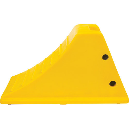 Cales de roue avec surface antid&eacute;rapante en aluminium, Polyur&eacute;thane, Jaune s&eacute;curit&eacute; OSHA, 11-1/4" la x 21" p x 12-1/4" h Seaboard Timber Mart