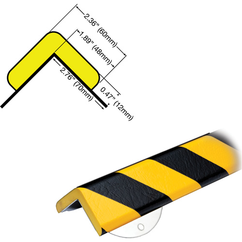 WPK-H+ Profile 1/2M Corner Protection Bumper Guard Wall Protection Kit Seaboard Timber Mart