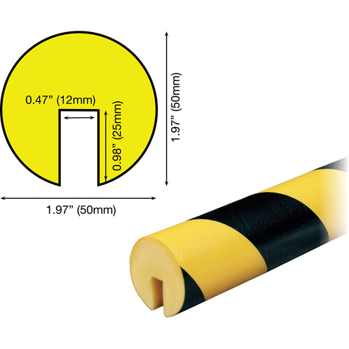 B+ Profile 1M Edge Protection Bumper Guard, 3.25' (0.99 m) Long Seaboard Timber Mart